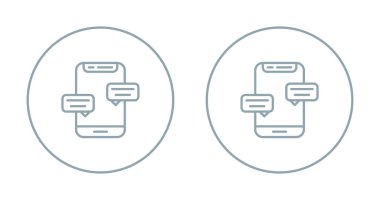 İleti simgeleri ayarlandı, vektör illüstrasyonu