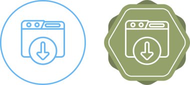 Satır indirme ok ikonu vektör resimlemesini ayarla