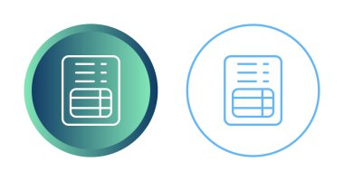 Hesap tablosu simgeleri ayarlandı, vektör illüstrasyonu basit tasarım