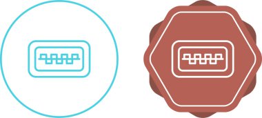 Beyaz arkaplan üzerindeki usb girdi simgeleri kümesi, vektör illüstrasyonu