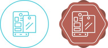 akıllı telefon belgesi web simgesi vektör illüstrasyonu