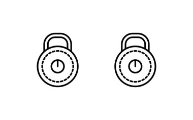 asma kilit web simge vektör çizim