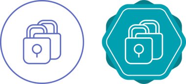 Beyaz Arkaplanda İki Asma Kilit Simgesi