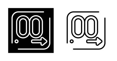 Ondalık simgeleri ayarlandı, vektör illüstrasyonu basit tasarım