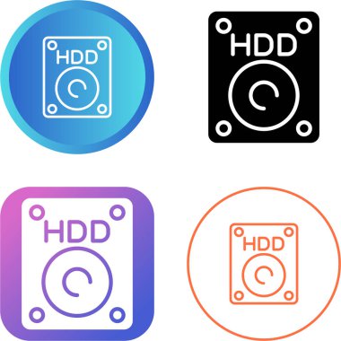 Hdd ağ simgeleri, vektör illüstrasyonu      
