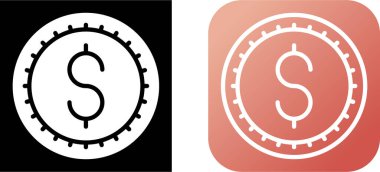 Dolar simgesi kümesi, vektör illüstrasyonu 