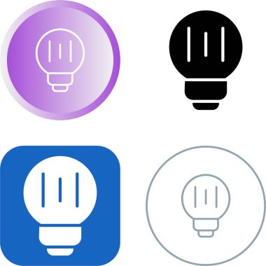akıllı ampul simgesi vektör çizimi 