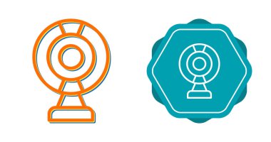 Web kamerası web simgeleri vektör illüstrasyonu