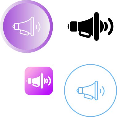 Hoparlör simgeleri vektör çizimi 