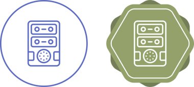 Beyaz arkaplanda bilgisayar birimleri simgeleri, vektör illüstrasyonu 