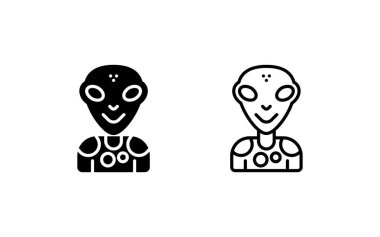 Uzaylı ikonu. özet vektör biçimi