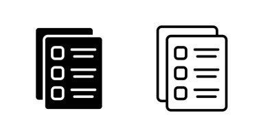 kontrol listesi simgeleri ayarlandı, vektör illüstrasyonu