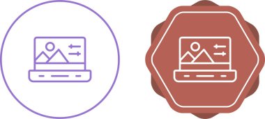 ekran simgeleri üzerindeki resim, vektör illüstrasyonu