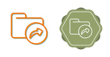 Beyaz arkaplanda izole edilmiş dizin paylaşım simgeleri, vektör illüstrasyonu       