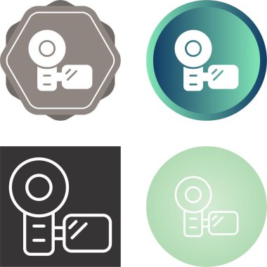 video kamera simgeleri vektör illüstrasyonunu ayarla 