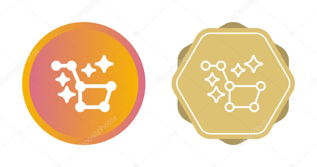 Vector illustration of the Constellation Ursa Major icon on white background