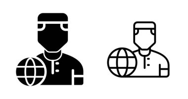 İnsan avatar simgeleri seti, vektör illüstrasyonu basit tasarım