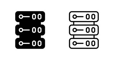 Sunucu simgeleri ayarlandı, vektör illüstrasyonu 