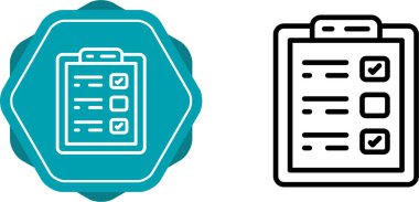 Yapılacaklar listesi web simgesi vektör çizimi