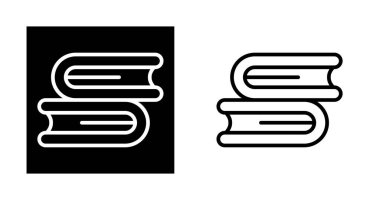 Kitap yığın simgeleri, vektör illüstrasyonu