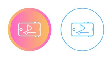 çalma simgelerine sahip cep telefonu beyaz arkaplanda izole edildi.