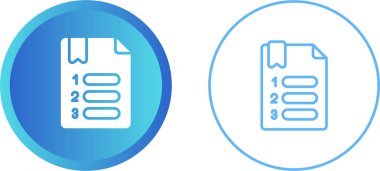 liste simgeleri ayarlandı, vektör illüstrasyonu