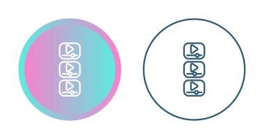 Video Oynatıcı düğmeleri seti Simgeleri, vektör illüstrasyonu