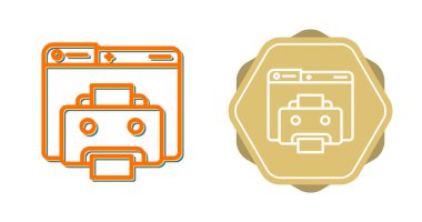 beyaz arkaplanda yazıcı simgeleri olan bilgisayar web sayfaları, vektör illüzyonu  