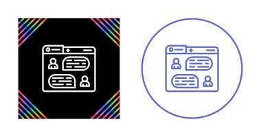 Web sayfası ikon vektör illüstrasyonu