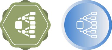 Ağ diyagramı simgeleri tasarımı, vektör illüstrasyonu
