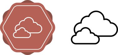 Bulut simgeleri web basit illüstrasyon