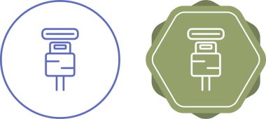 C tipi bağlantı simgelerini beyaz arkaplanda izole et