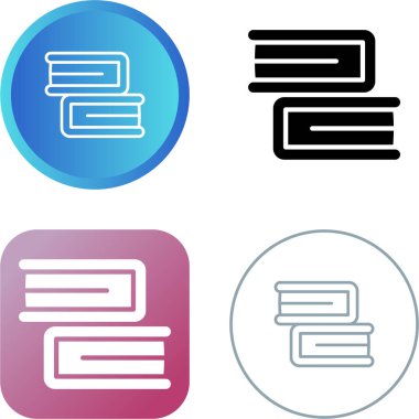 Beyaz arkaplanda izole edilmiş kitap simgeleri. Eğitim simgeleri, vektör illüstrasyonu 