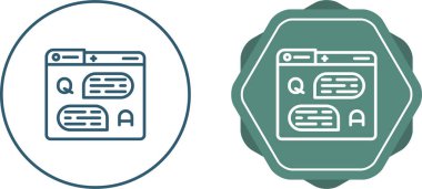 Sohbet simgeleri, güvenlik konsepti, vektör illüstrasyonlu bilgisayar dizinleri   