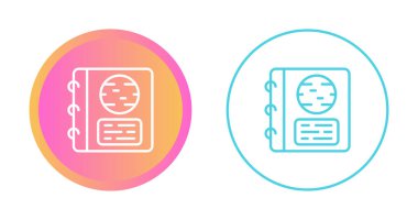 Dairesel resimli, uygulamalar için uygun kitapların biçimlendirilmiş simgeleri.