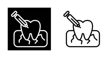 diş tedavisi simgesi işaret vektör illüstrasyonu 