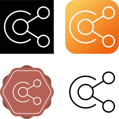 paylaşım simgesi basit düz illüstrasyon