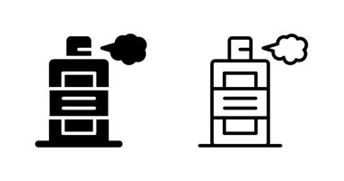 Beyaz arkaplandaki sprey balon simgelerinin vektör çizimi 