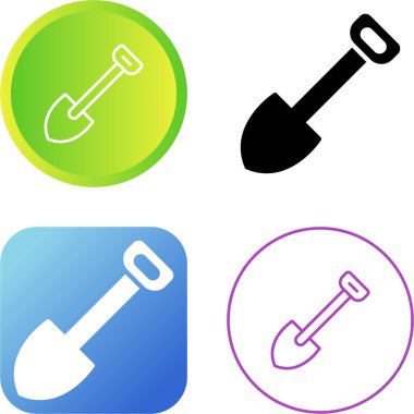  Kürek ikonu, bahçıvanlık, tarım ve çiftçilik için alet seti. Arıza tarzı. vektör.