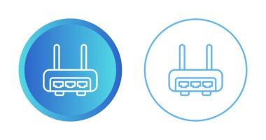 Wi-Fi yönlendiricileri simgeleri web basit illüstrasyon