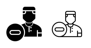 kişi web simgesi vektör illüstrasyonunu sil 