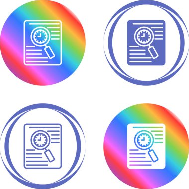 Belge Tarihi web simgeleri, vektör illüstrasyonu        