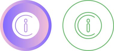 bilgi yuvarlak düğme simgeleri ayarlandı