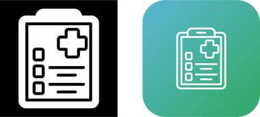 Beyaz arkaplandaki panolarda tıbbi belgelerin vektör kümesi  