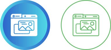 Beyaz arkaplanda dağ manzaralı bilgisayar dizinleri 