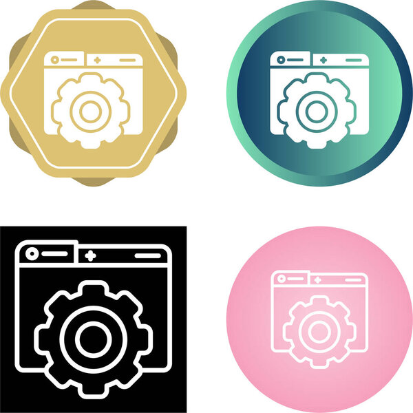 computer folders with gears on white background 