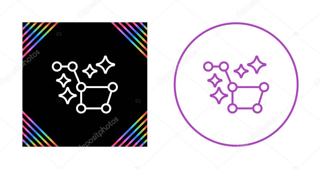 Vector illustration of the Constellation Ursa Major icon on white background