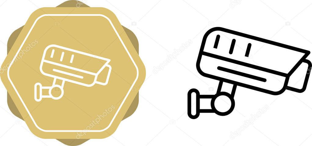 Fixed CCTV, Security Camera Icons set, Vector Template Illustration Design