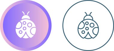 Uğur böcekleri web simgeleri vektör illüstrasyonu