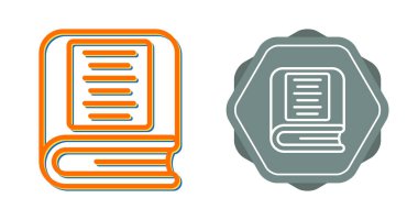  Kitap simgesi beyaz arkaplanda izole edildi. Vektör.